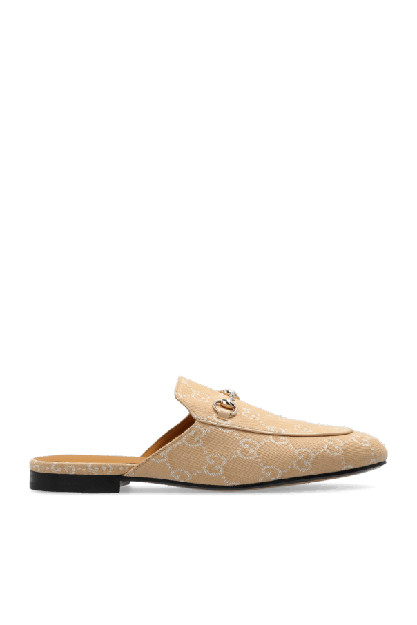 o1s1wg110425 GG Monogrammed Slides in Beige