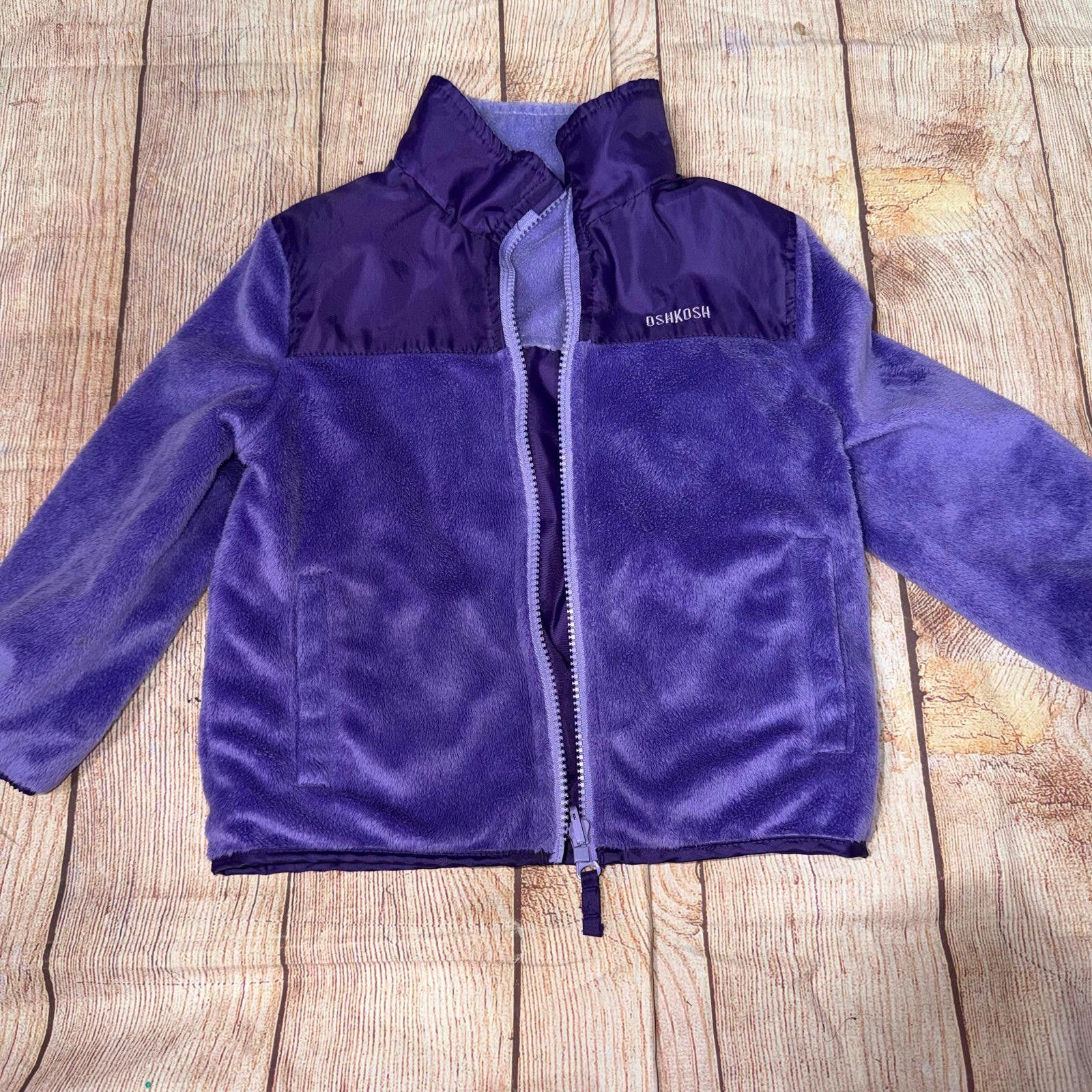 Other OshKosh B'gosh Girls' 3T Reversible Purple Fleece Jacket Size ONE SIZE - 1 Thumbnail