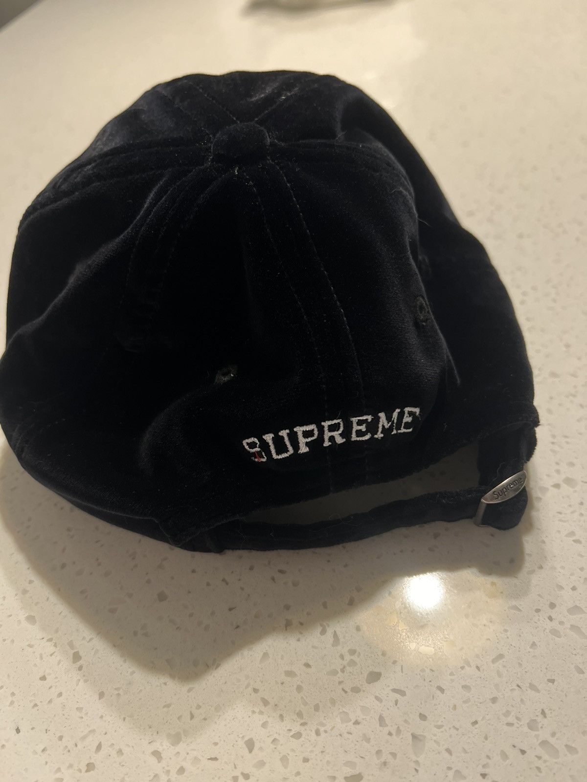 Supreme Supreme velvet S logo black FW20 Size ONE SIZE - 2 Thumbnail