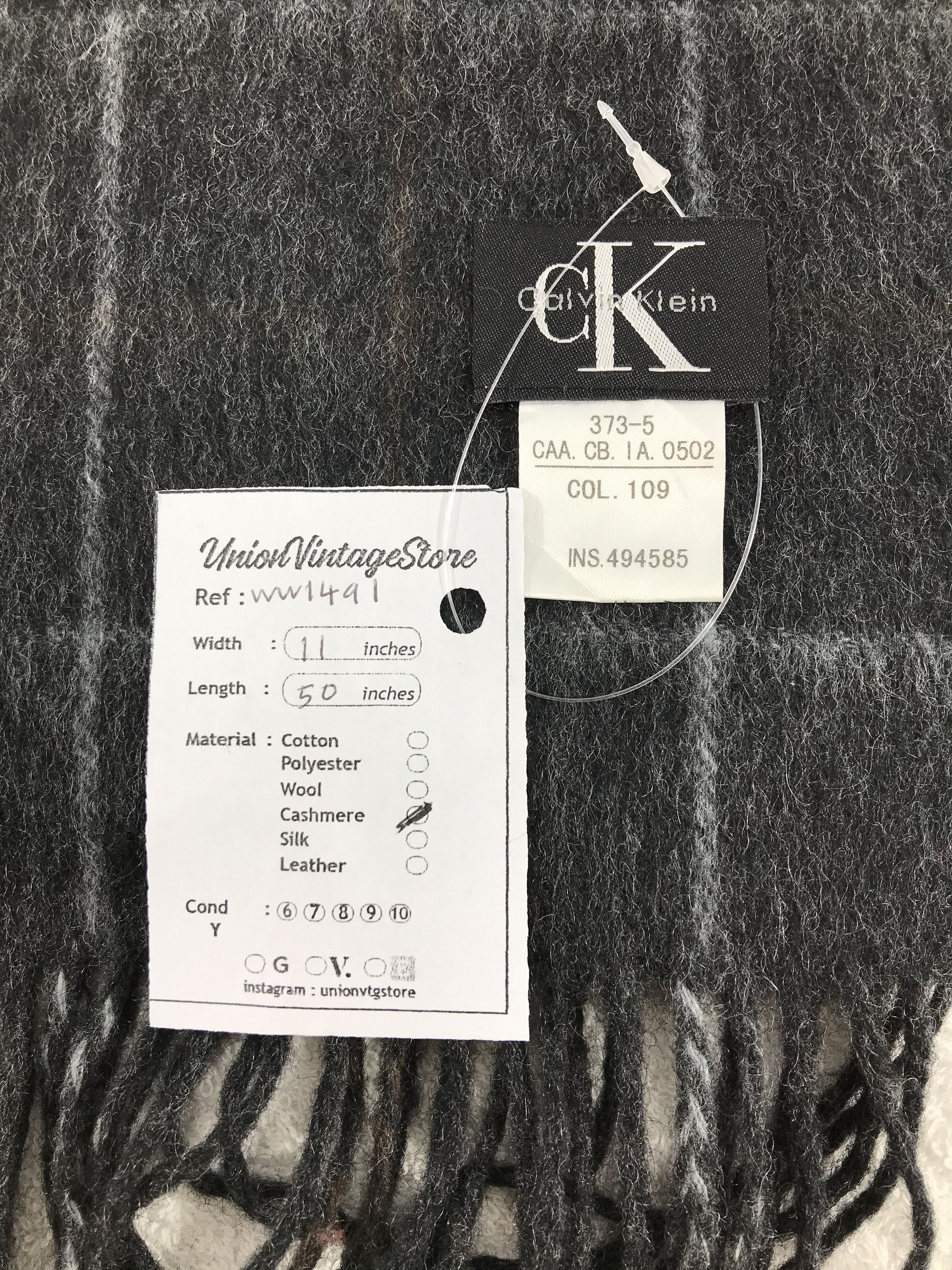 Calvin Klein × Vintage Calvin Klein Scarf / Muffler / Neckwear - WW1491 Size ONE SIZE - 4 Thumbnail