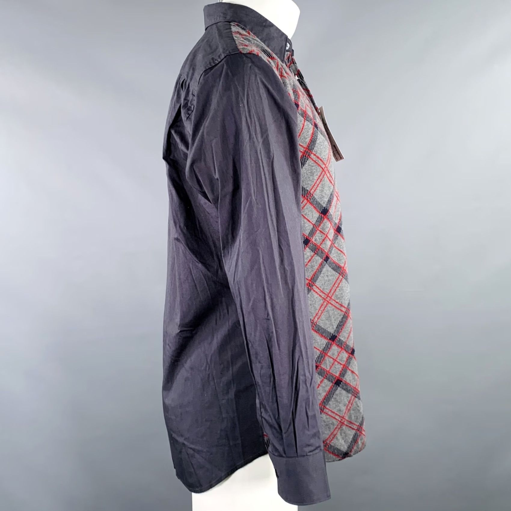 Comme des Garcons Girl COMME des GARCONS SHIRT Size S Grey Red Plaid Cotton Wool Long Sleeve Shirt Mens Shirt Size US S / EU 44-46 / 1 - 2 Thumbnail