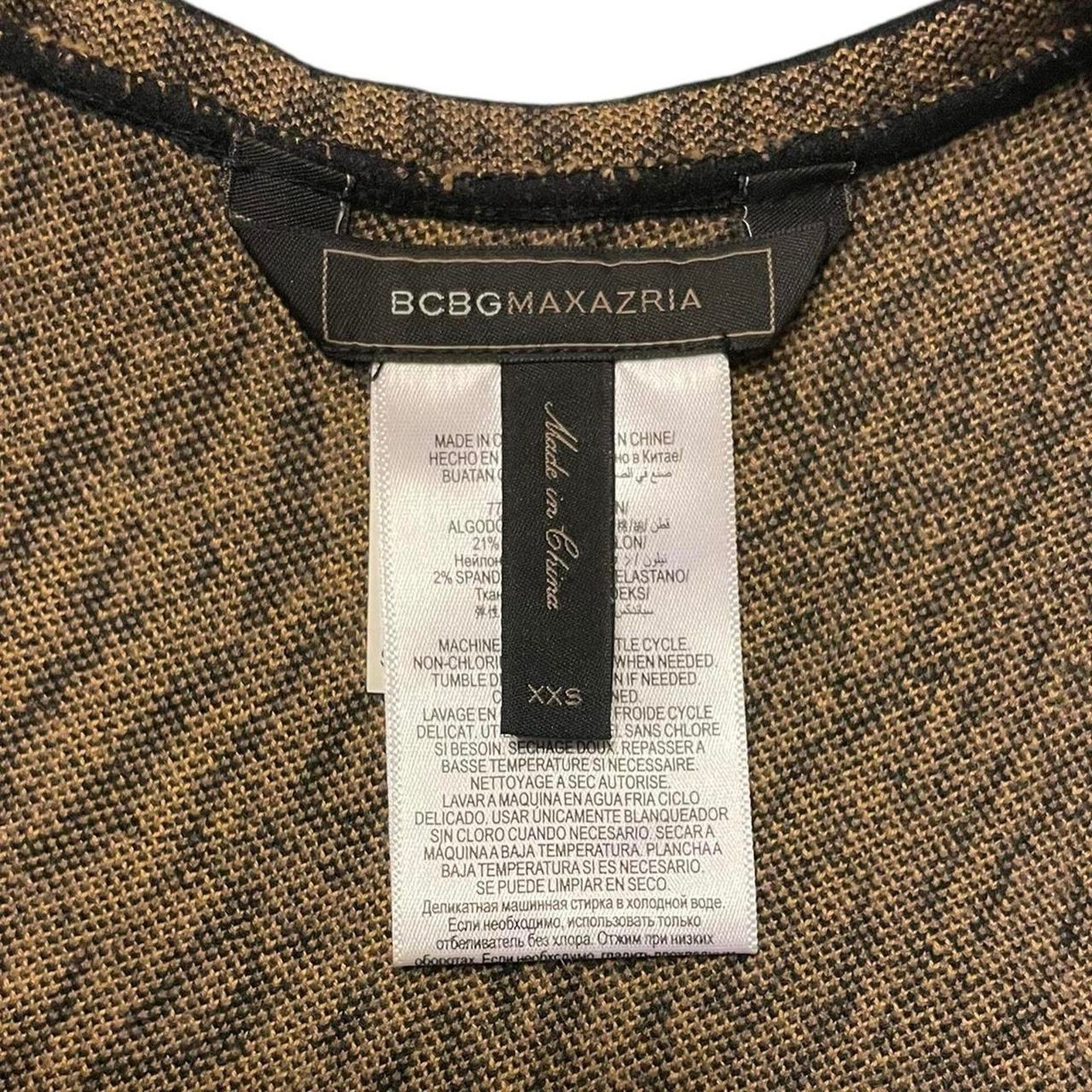 Bcbgmaxazria Vintage Y2K BCBG knit low-back leopard peplum top Size XXS Size XXS / US 00 / IT 34 - 4 Thumbnail