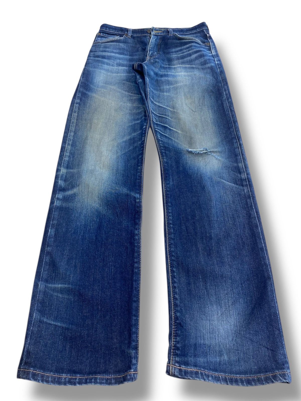 Edwin Edwin Whiskers Faded Wash Style Loose Jeans Size US 32 / EU 48 - 1 Thumbnail