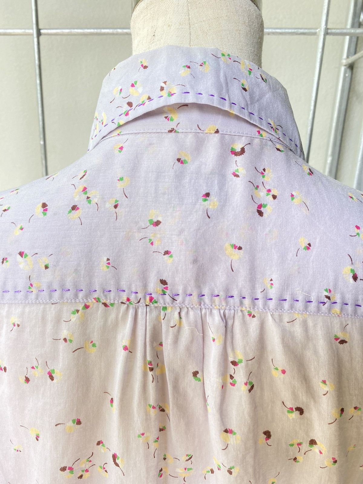 Paul Smith Paul Smith Women Lilac Floral Shirt Size S / US 4 / IT 40 - 4 Thumbnail