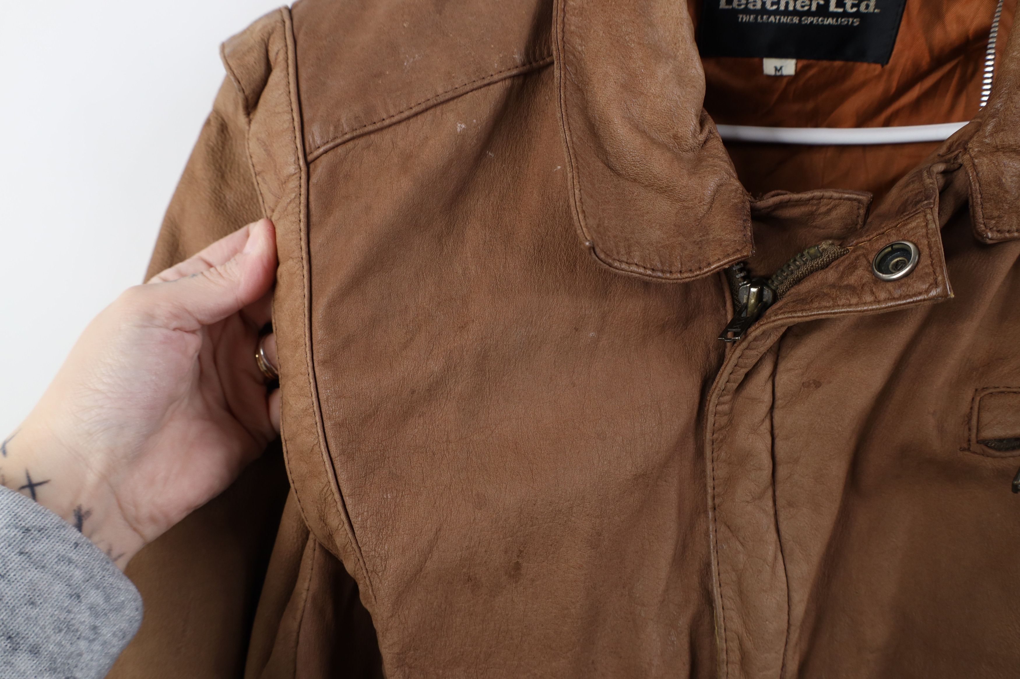 Vintage Vintage 80s 90s Streetwear Leather Flight Bomber Jacket Size M / US 6-8 / IT 42-44 - 6 Thumbnail