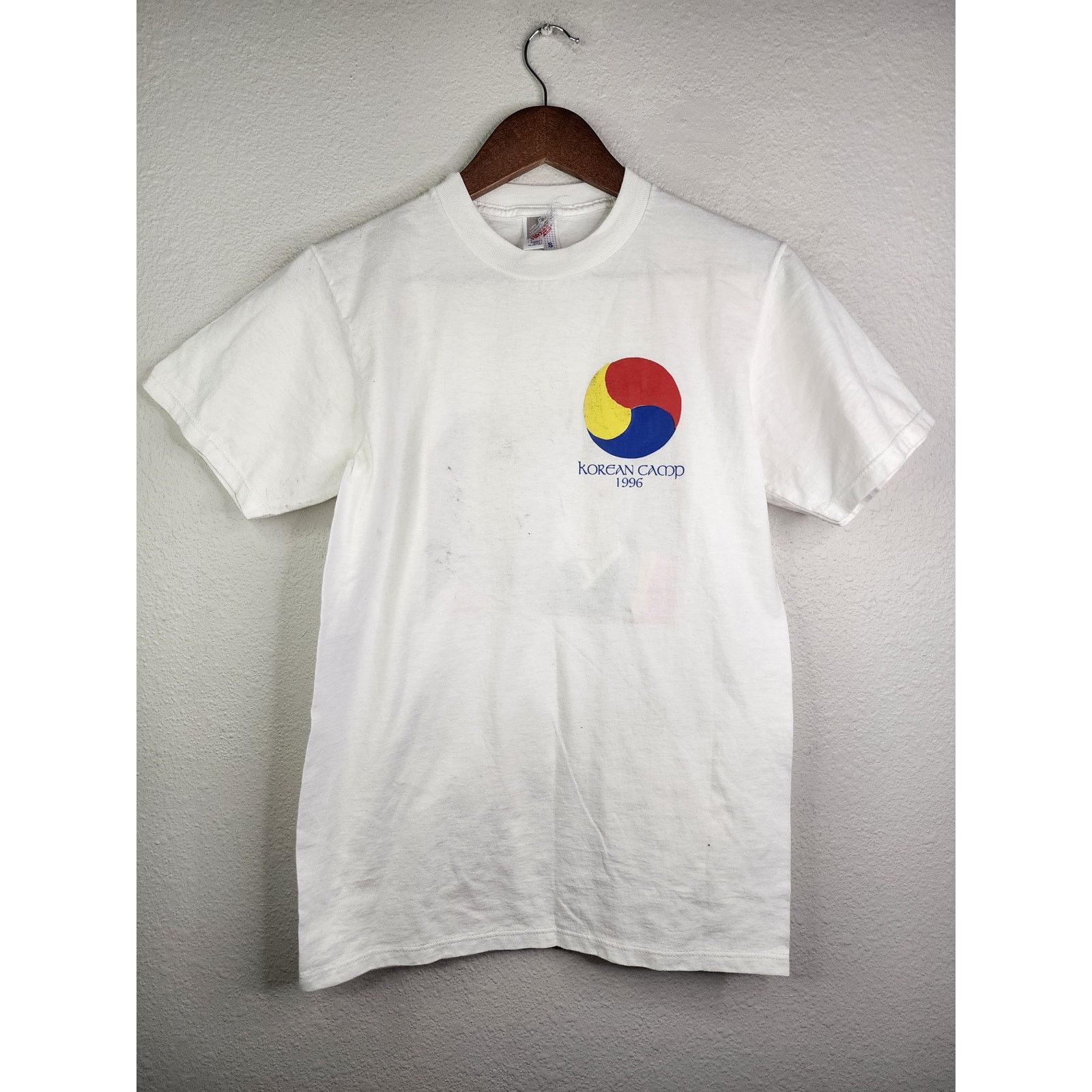Jerzees 1996 Korean Camp Vintage Graphic Tee Small USA Made Size US S / EU 44-46 / 1 - 4 Thumbnail