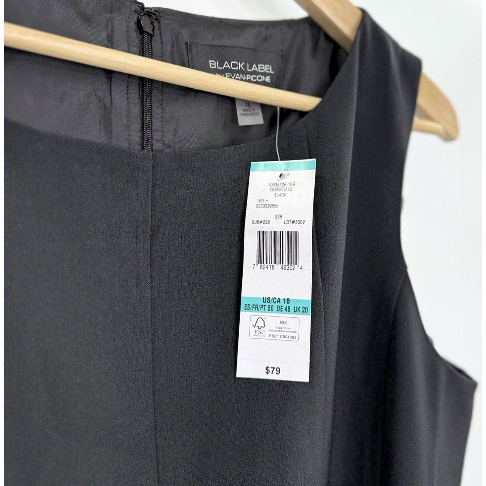 Evan Picone Evan Picone Black Label Dress Sz 16 Black A line Career Wardrobe Staple NWT Size XXL / US 16-18 / IT 52-54 - 7 Thumbnail