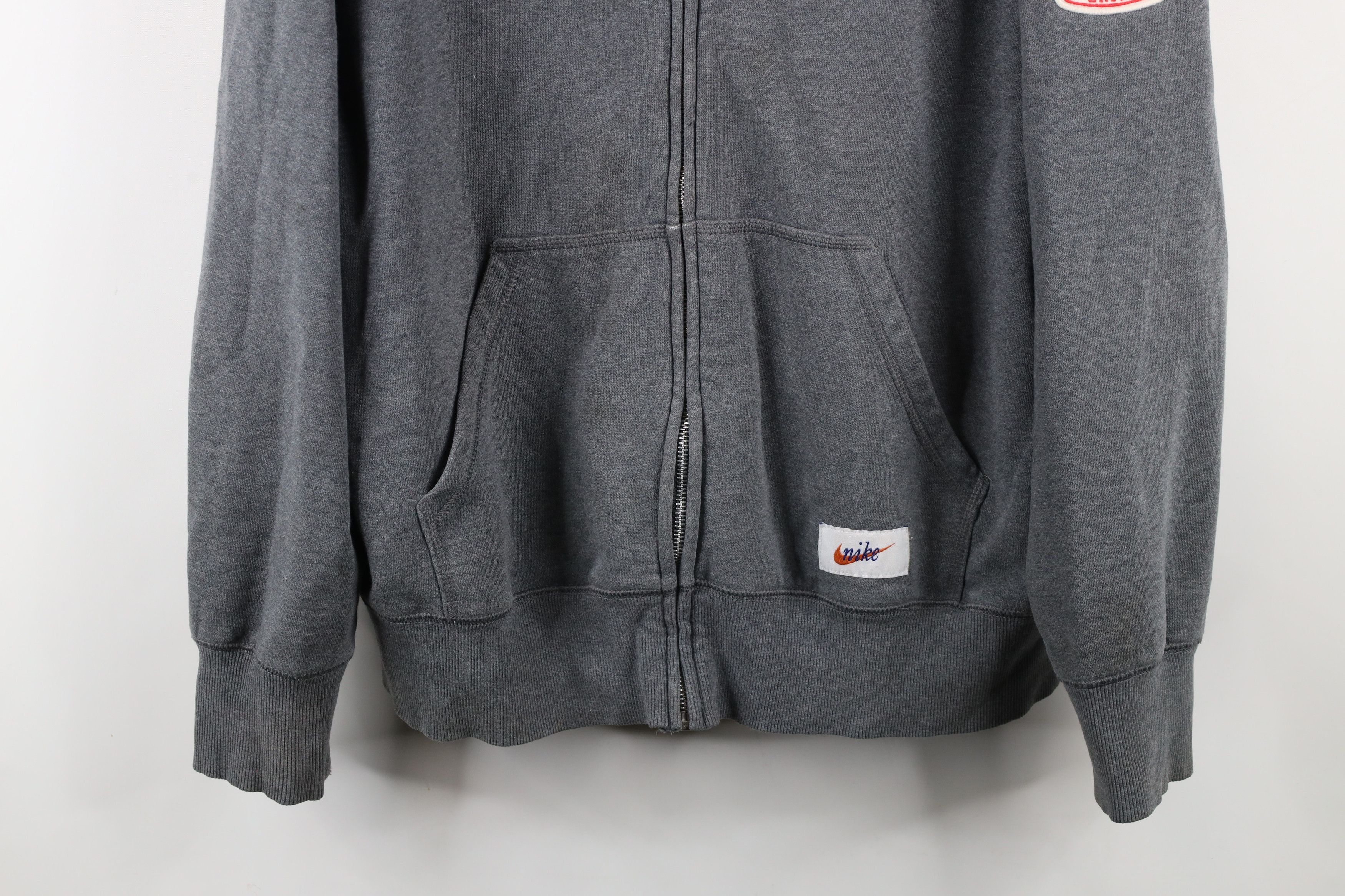 Nike × Vintage Vintage Nike Spell Out Ohio State University Full Zip Hoodie Size US XL / EU 56 / 4 - 3 Thumbnail