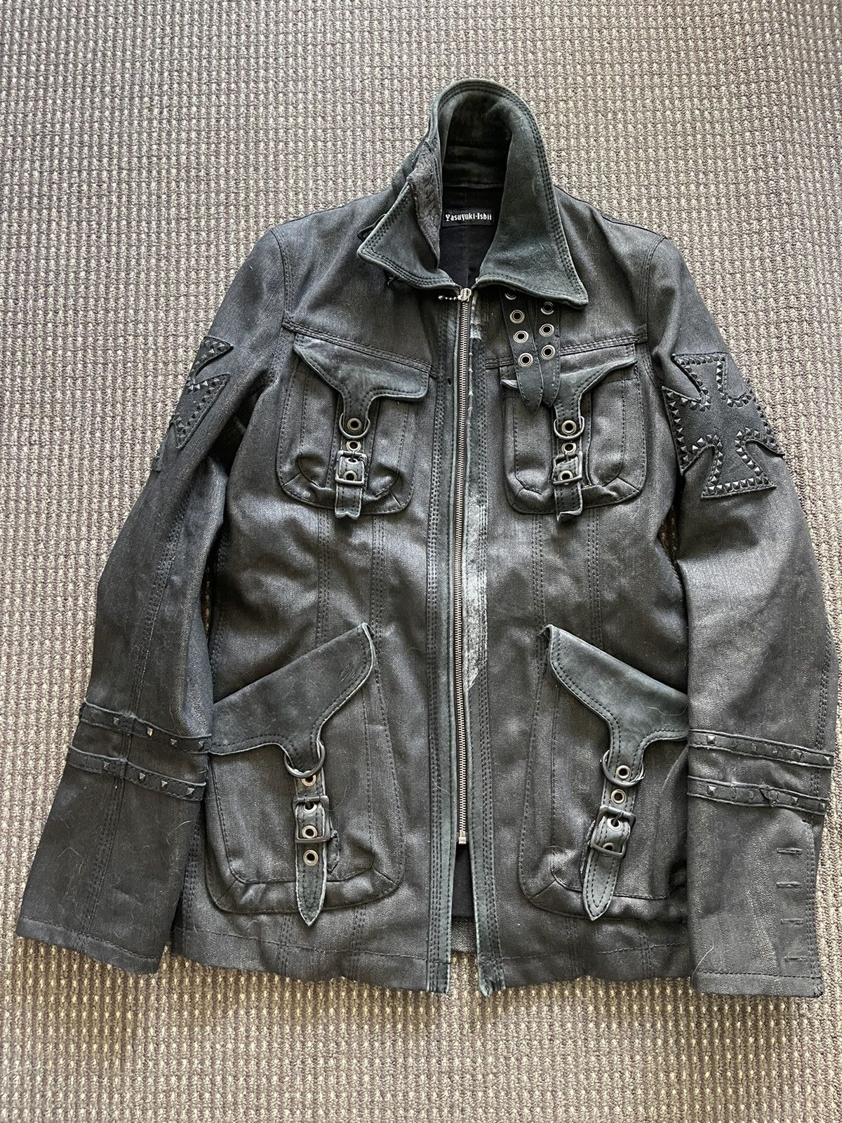 Cotton Jacket with DeerSkin Detail