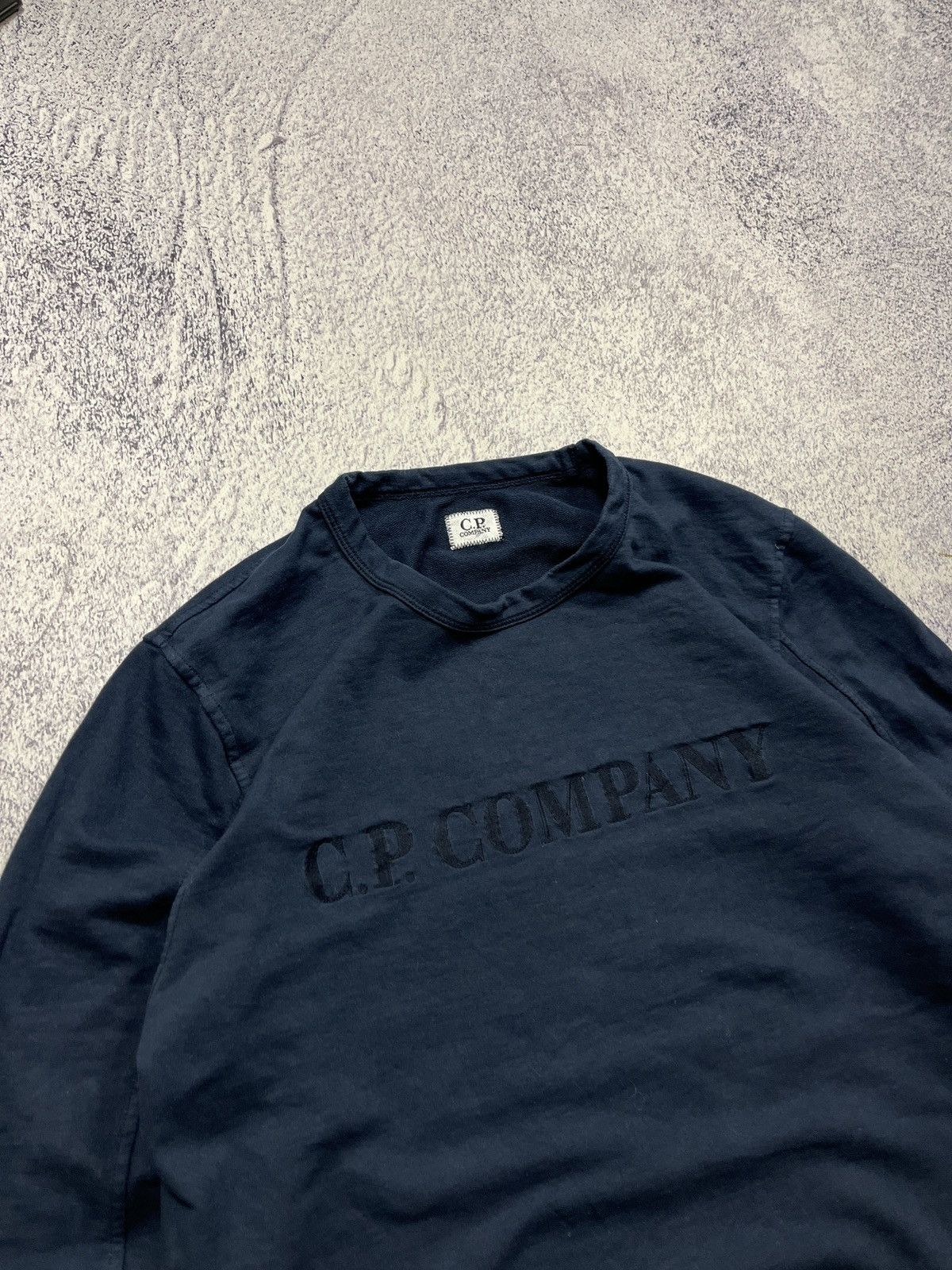 C.P. Company × Massimo Osti × Other C.P. Company Big Embroidered Logo Cotton Navy Sweatshirt Size US M / EU 48-50 / 2 - 6 Thumbnail