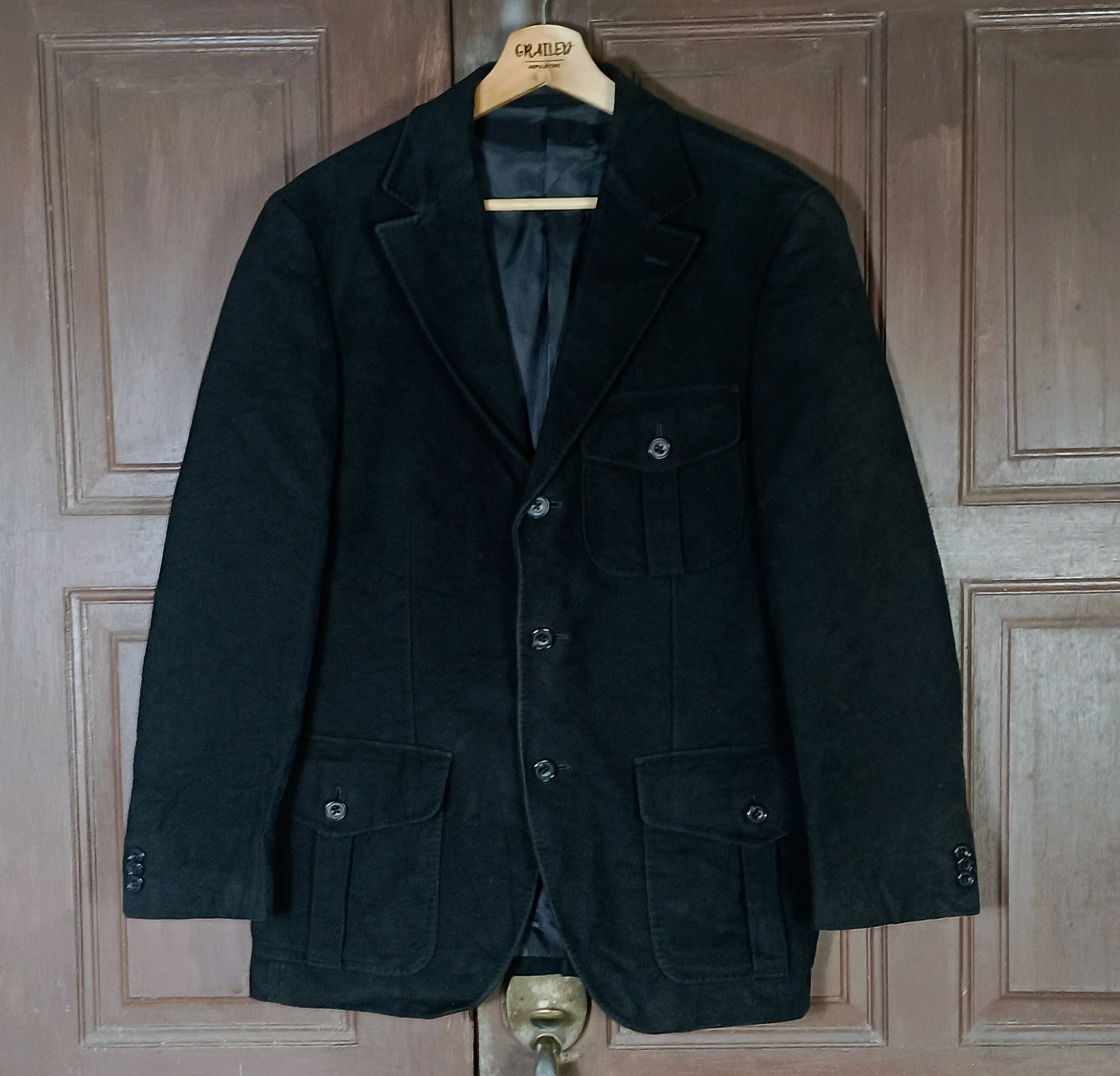 Daniel Hechter × Japanese Brand × Vintage Vintage🔥 Daniel Hecther PARIS MICROTEX Men Black Blazer Size US S / EU 44-46 / 1 - 1 Thumbnail