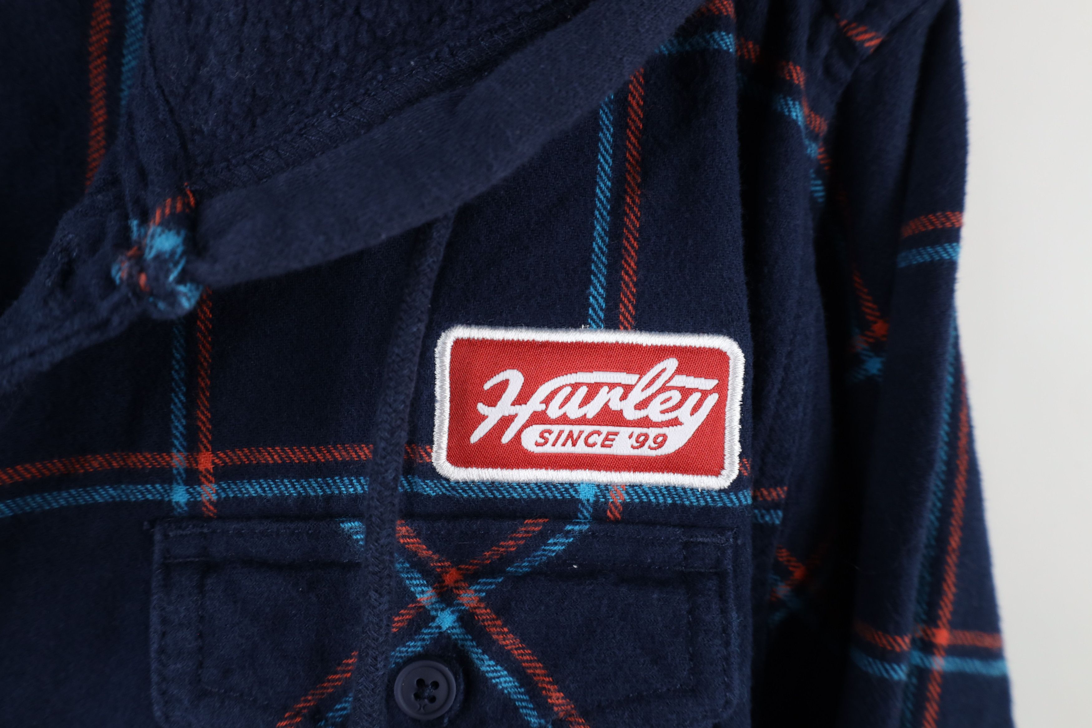 Hurley × Vintage Vintage Hurley Surfing Hooded Flannel Button Shirt Jacket Size US L / EU 52-54 / 3 - 4 Thumbnail