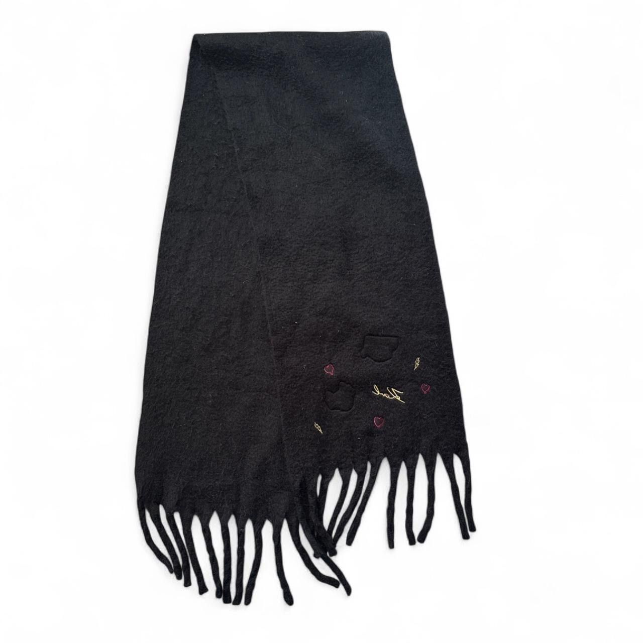 Karl Lagerfeld Karl Lagerfeld black scarf with embroidered details Size ONE SIZE - 6 Thumbnail