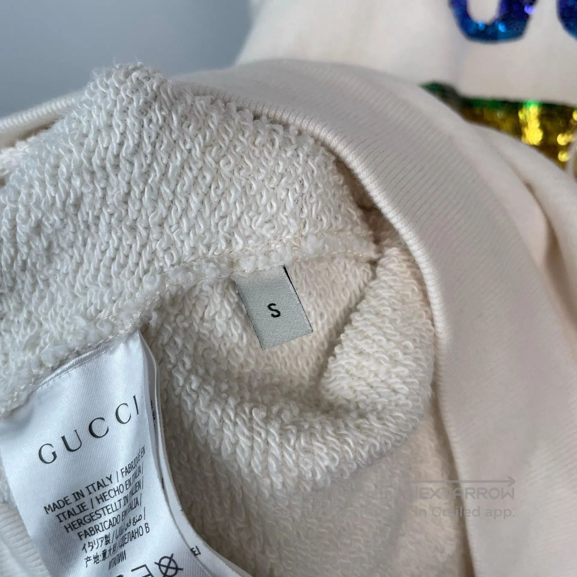 Gucci Guicci Hooded Sweatshirt with White Beads| Size US S / EU 44-46 / 1 - 6 Thumbnail