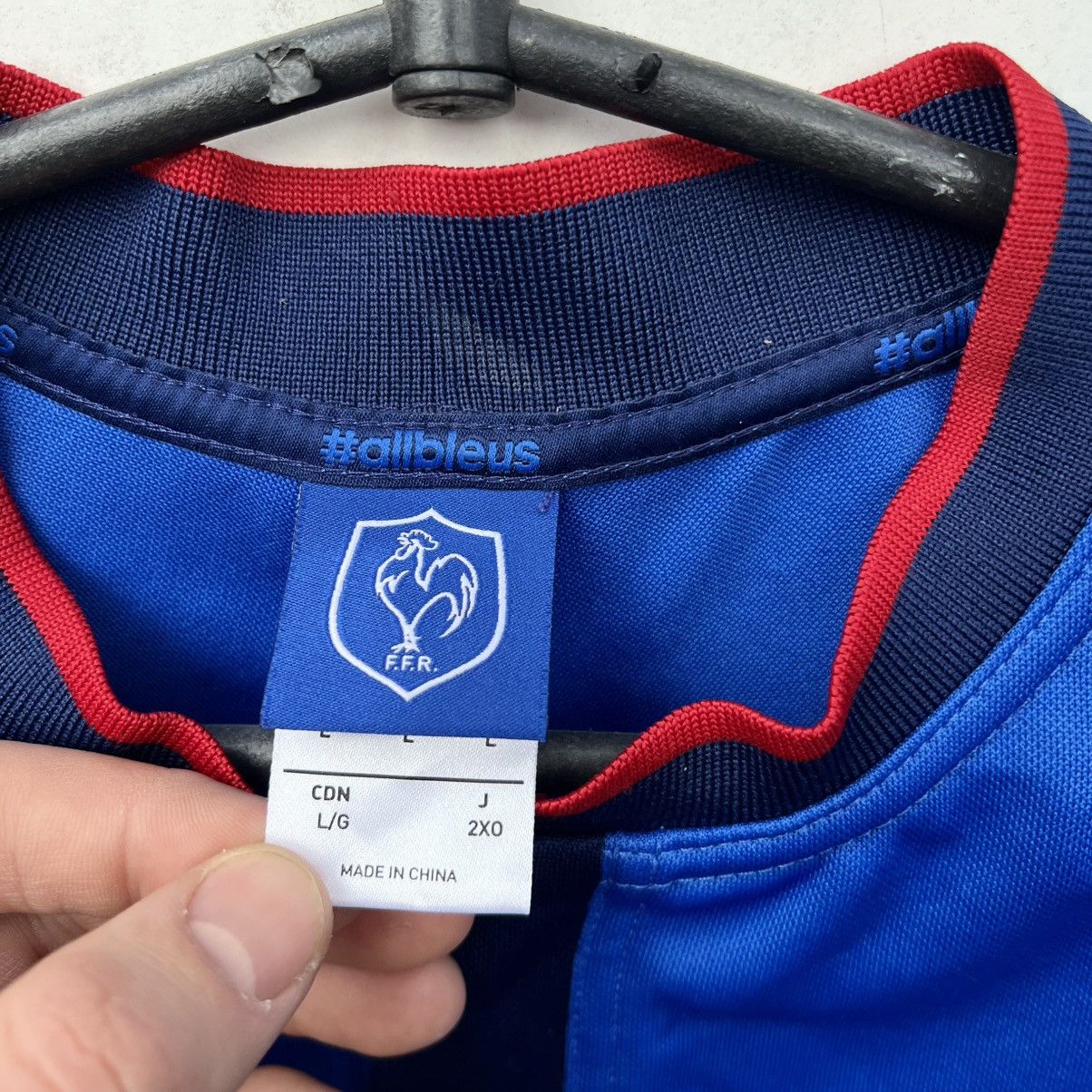 Adidas France 2015-2016 Home Rugby Jersey Shirt Size US L / EU 52-54 / 3 - 5 Thumbnail