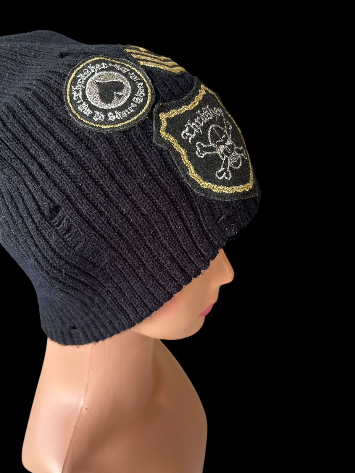 Japanese Brand × Kapital × Vintage Skull Distressed Thrasher Vintage Beanie Hats Size ONE SIZE - 6 Thumbnail