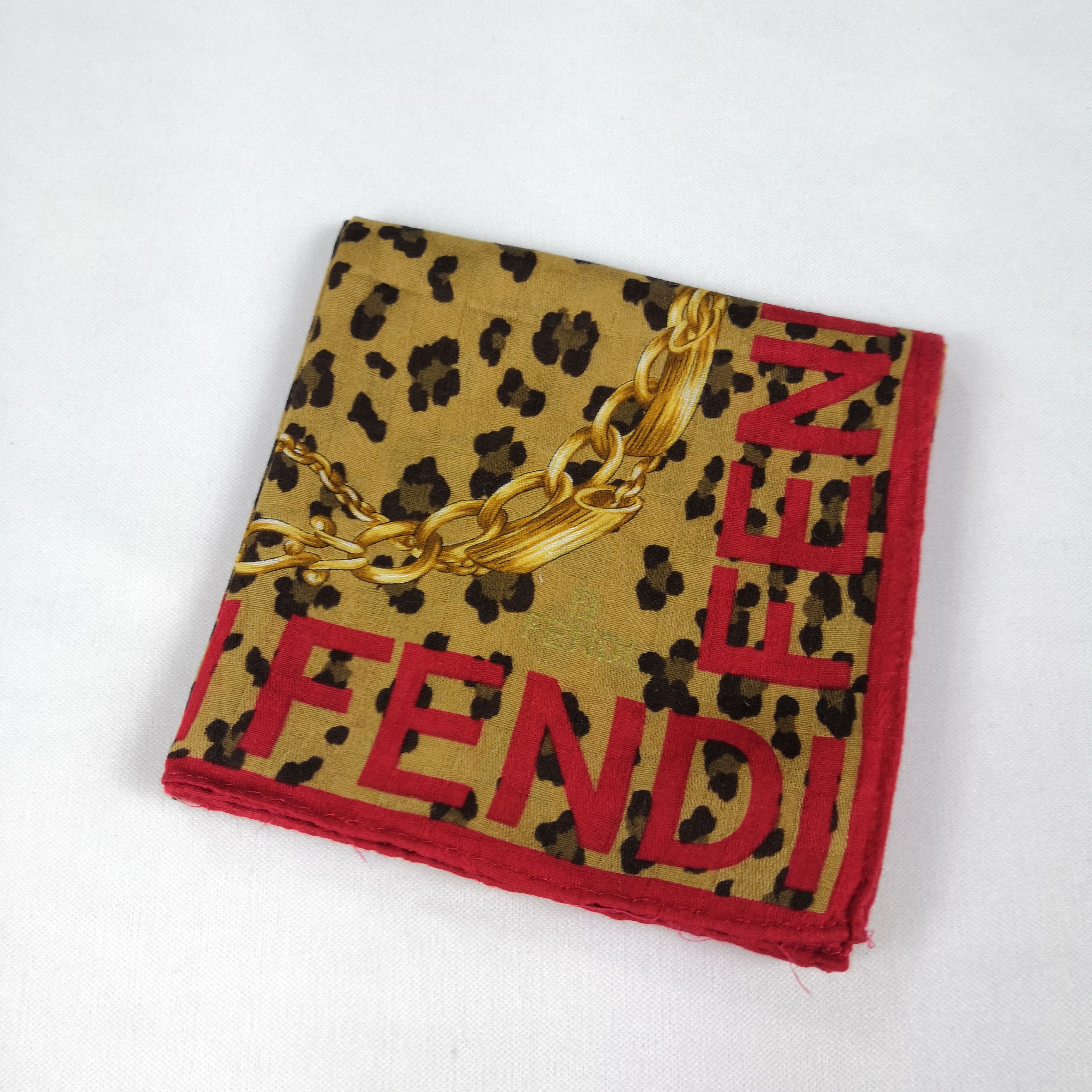 Japanese Brand Vintage Fendi Handkerchief Neckerchief Bandana - AC72056 Size ONE SIZE - 4 Thumbnail