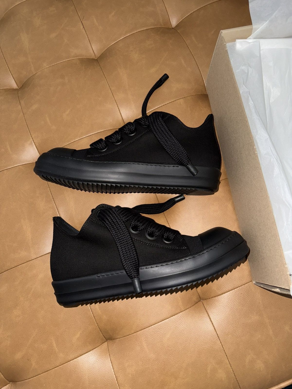 Rick Owens Drkshdw Rick owens jumbo lace canvas sneakers 46 Size US 13 / EU 46 - 6 Thumbnail