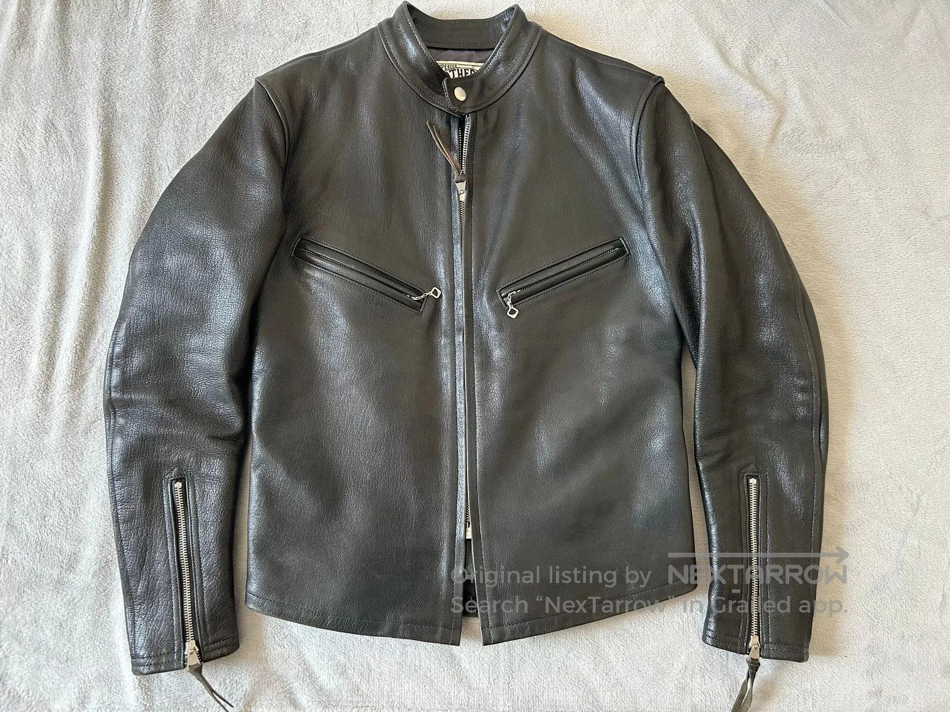 Freewheelers freewheelers black leather biker jacket. Size US M / EU 48-50 / 2 - 1 Thumbnail