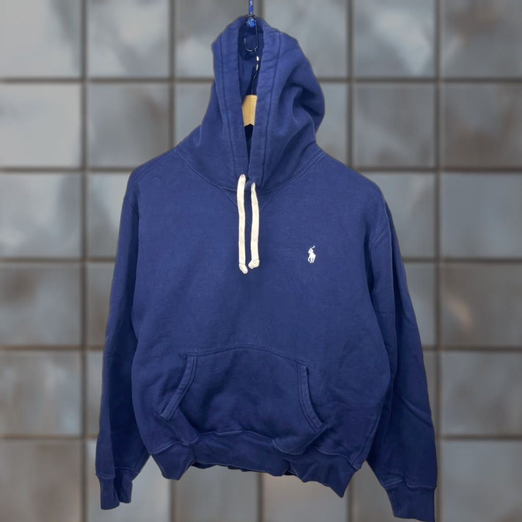 Polo Ralph Lauren VINTAGE Polo Ralph Lauren Pony Hoodie Men L Navy Blue Size US L / EU 52-54 / 3 - 1 Thumbnail