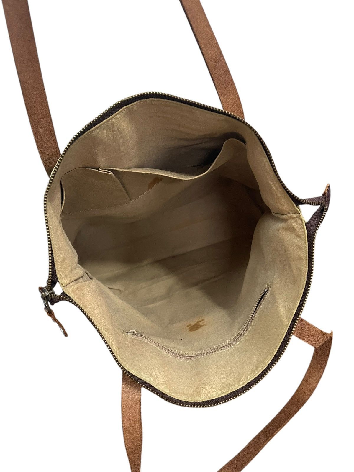 Genuine Leather Full Leather Patina Vtg Unknown Tote Shoulder Bag 2🟩0 Size ONE SIZE - 20 Thumbnail
