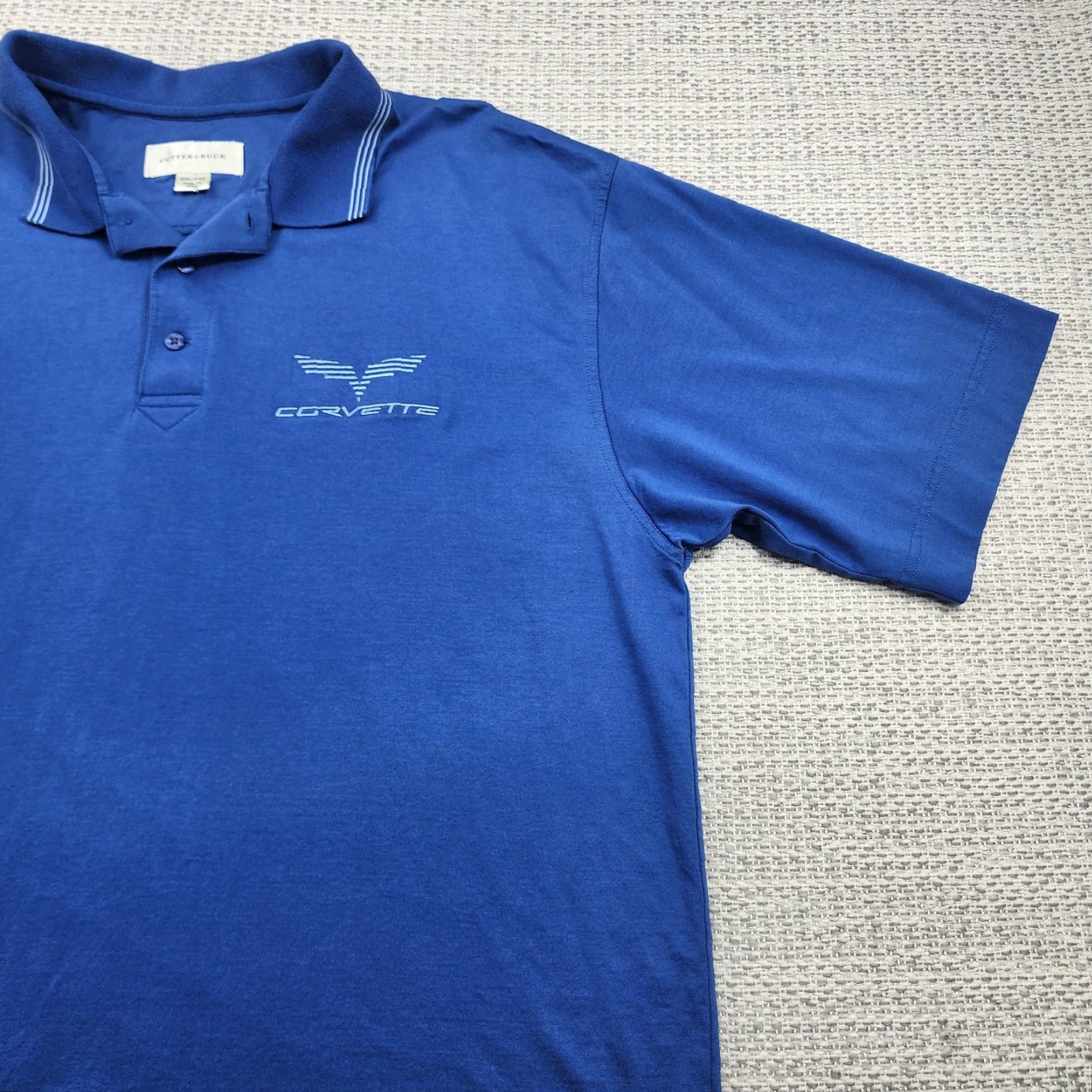Cutter & Buck Cutter & Buck Corvette Polo Shirt Mens 2XL Blue Embroidered Logo Pima Cotton Size US XXL / EU 58 / 5 - 2 Thumbnail