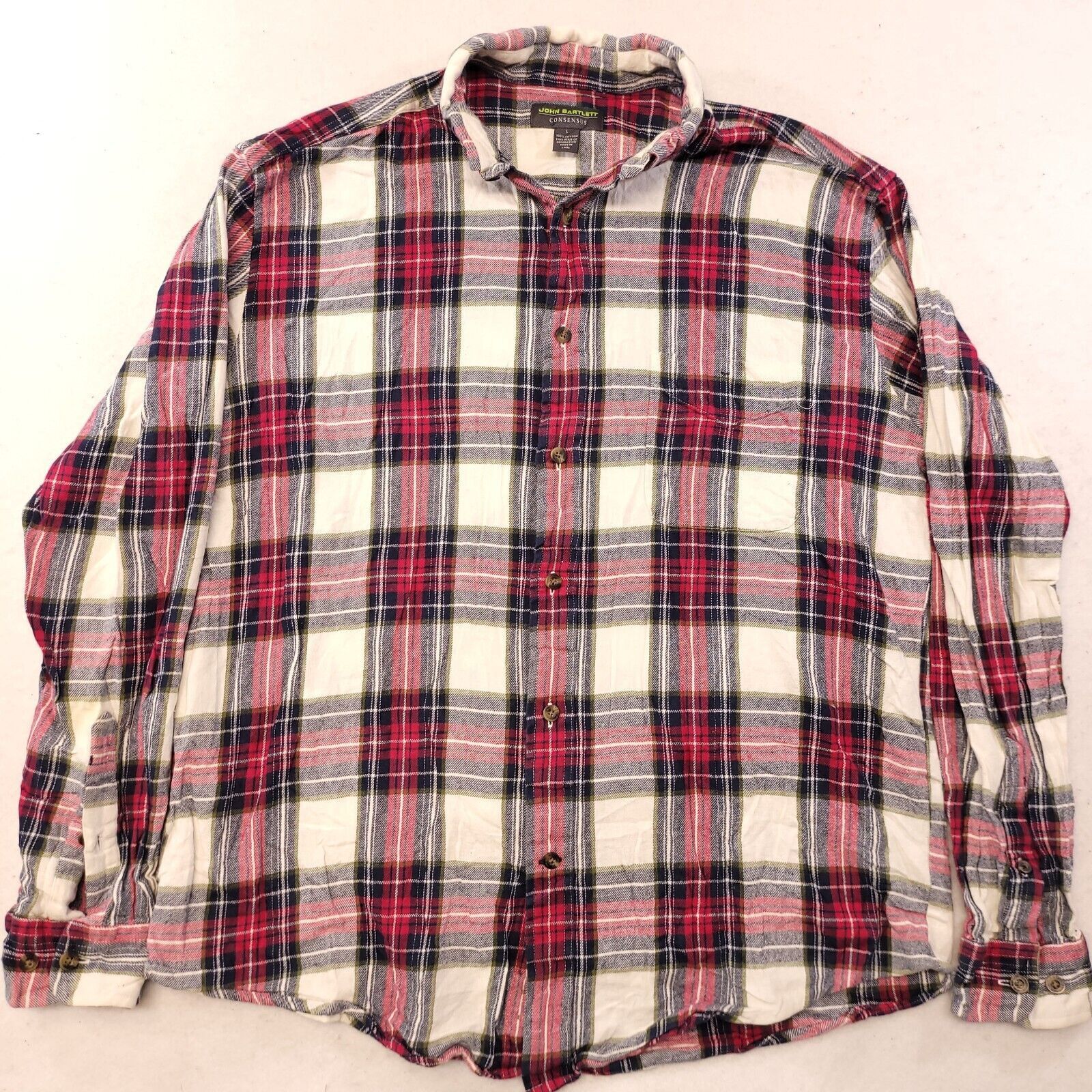 John Bartlett John Bartlett Tartan Flannel Shirt Mens Size Large L Red Size US L / EU 52-54 / 3 - 2 Thumbnail