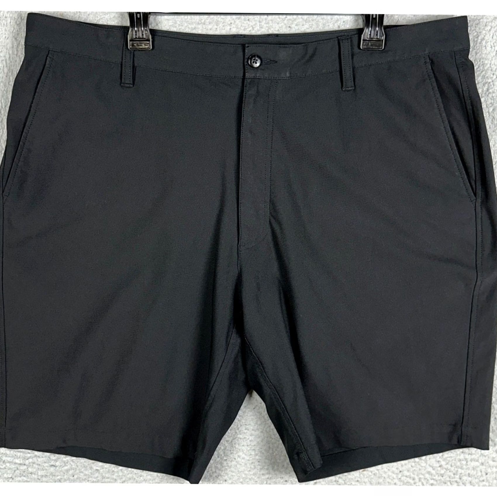 Footjoy FootJoy Shorts Mens 40 Black Chino Golf Performance Flat Front Athletic Logo Size US 40 / EU 56 - 2 Thumbnail