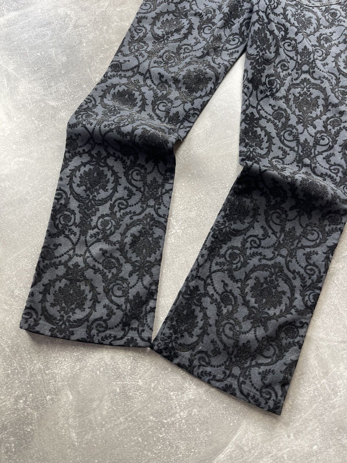 Just Cavalli Roberto Cavalli Archives Damask Baroque Pattern Pants 2000s Size 28" / US 6 / IT 42 - 3 Thumbnail