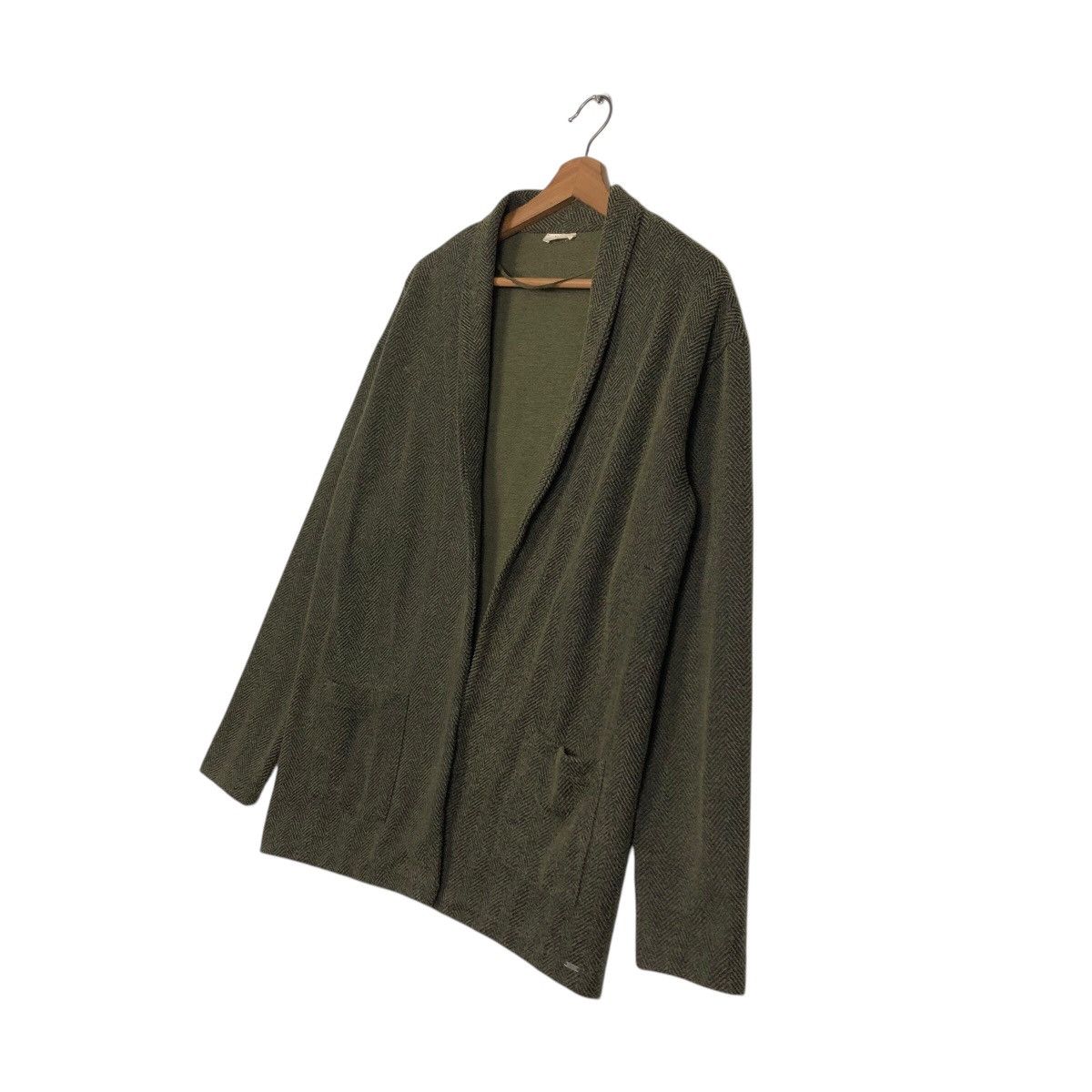Designer Vintage Buttonless Cardigan Jacket Yerse Herringbone Design Size US M / EU 48-50 / 2 - 3 Thumbnail