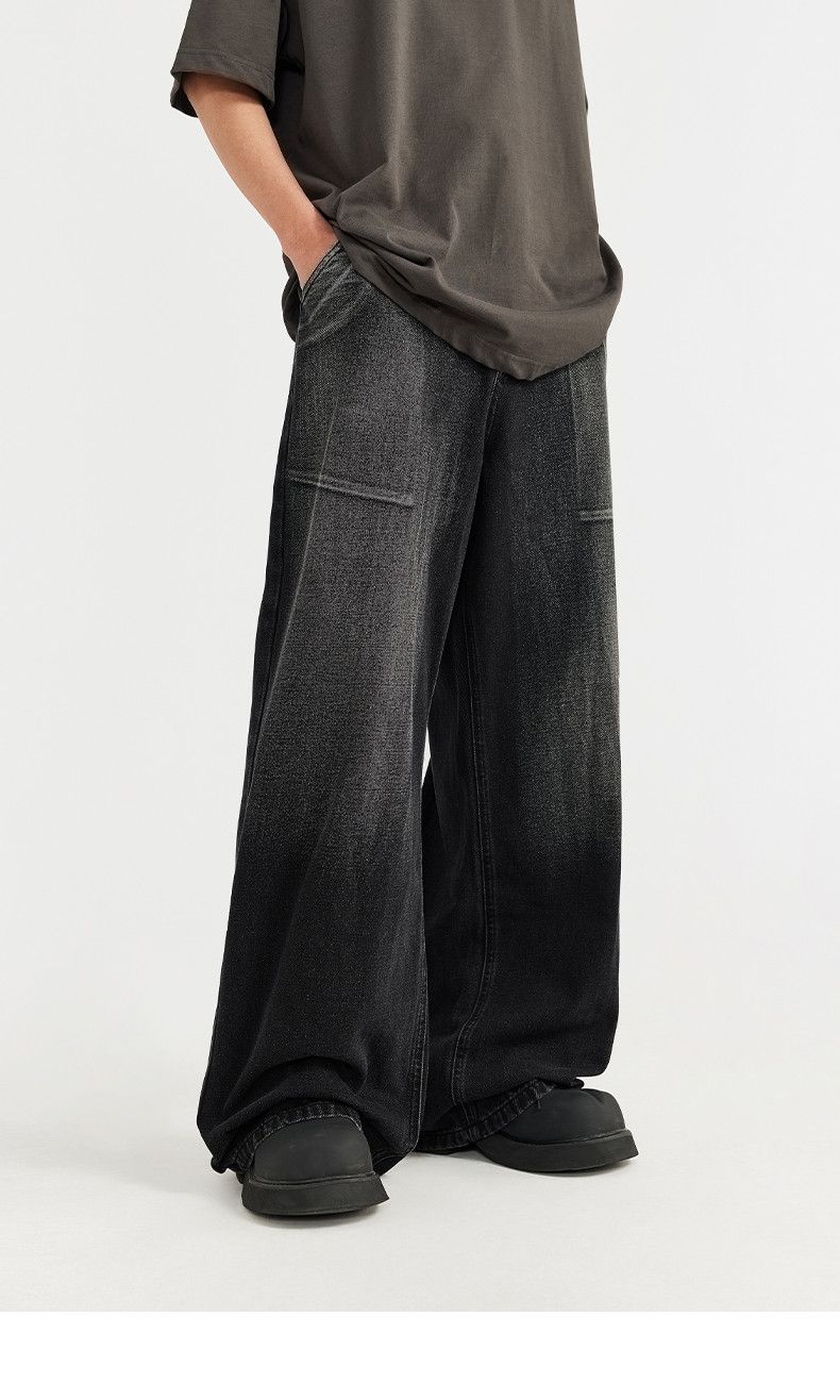 Jean × Vintage Trendy High Street Distressed Baggy Jeans Size US 37 - 3 Thumbnail