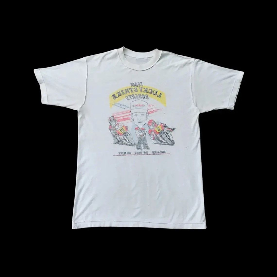 Vintage Vintage Yamaha Team Lucky Strike Roberts Racing Tee Made JPN Size US M / EU 48-50 / 2 - 2 Thumbnail