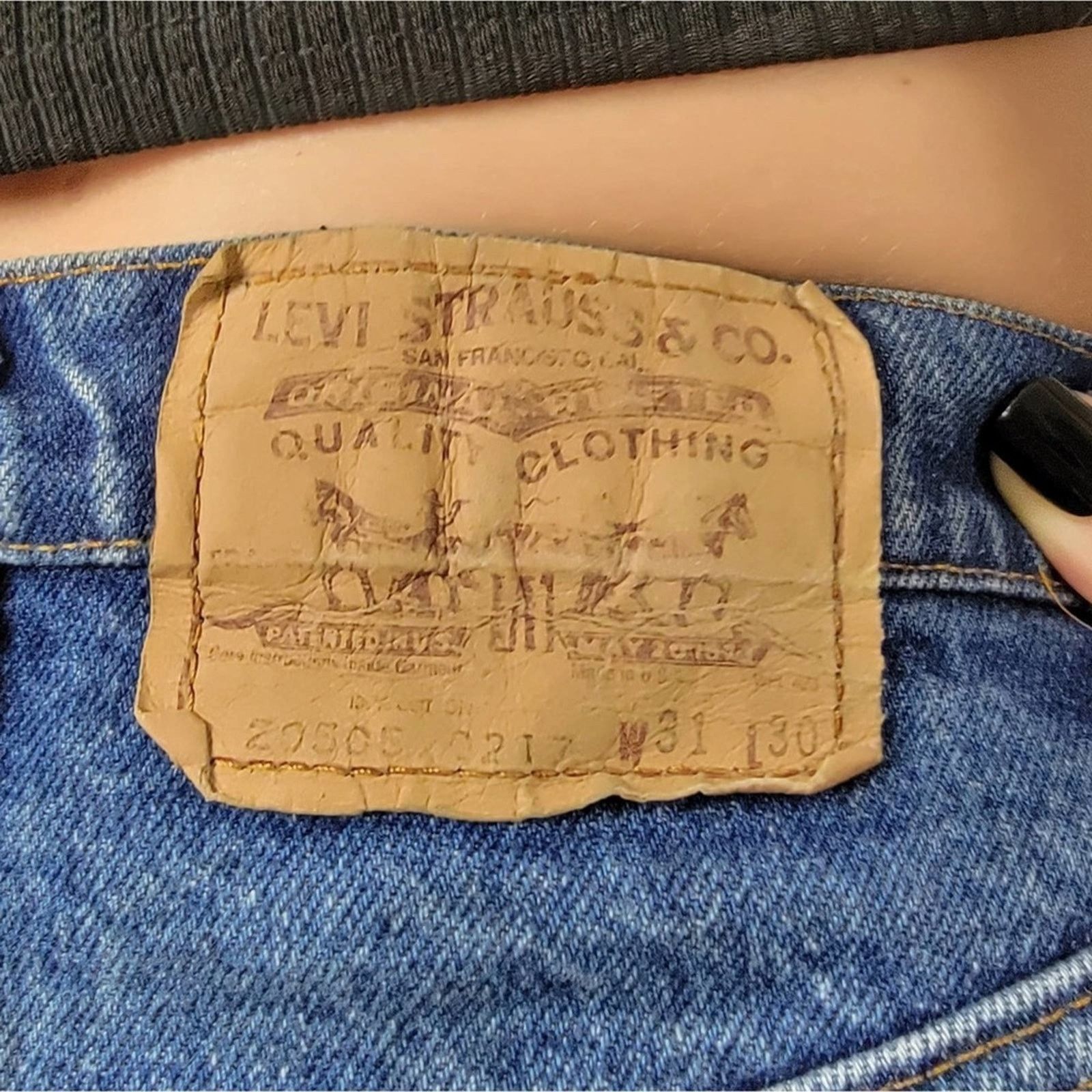 Levi's Rare Vintage 1983 Levis 20505 0217 Orange Tab Mom Jeans Size 29" - 4 Thumbnail