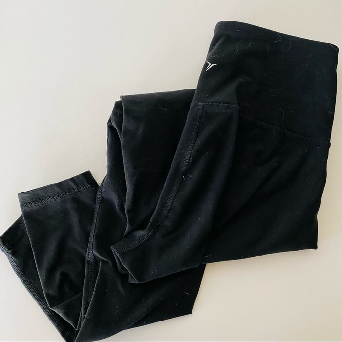 Old Navy OLD NAVY Mid High Rise Black Compression Workout Leggings
