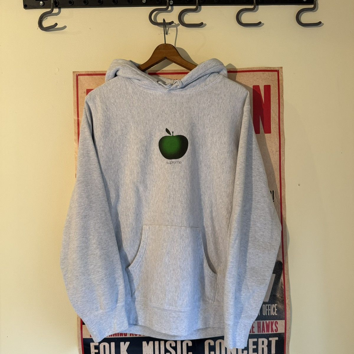 Supreme Supreme Green Apple Heather Gray Hoodie medium Size US M / EU 48-50 / 2 - 1 Thumbnail