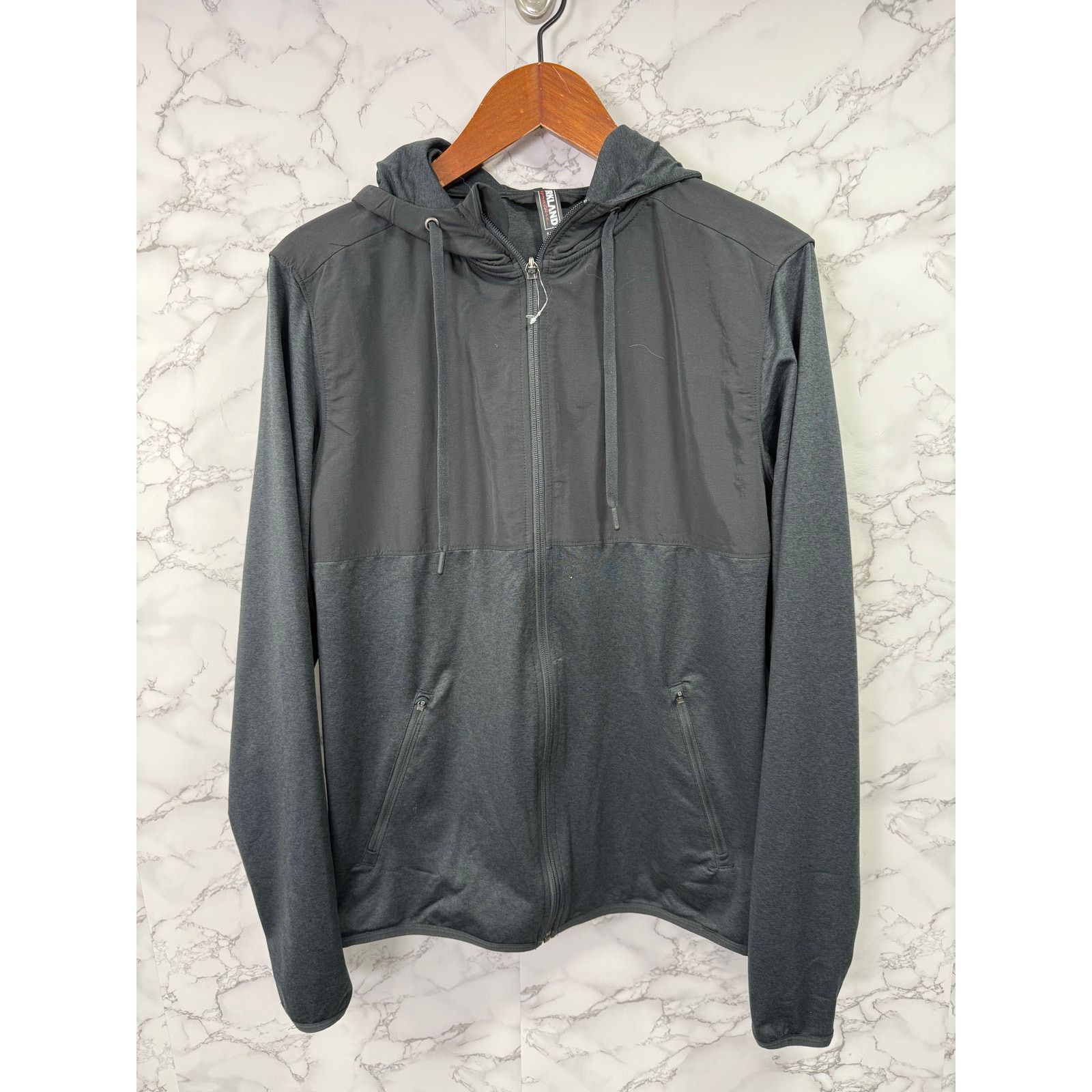 Kirkland Signature Kirkland Men’s Jacket sz S Fitness Workout Hooded Zip #G345 Size US S / EU 44-46 / 1 - 4 Thumbnail