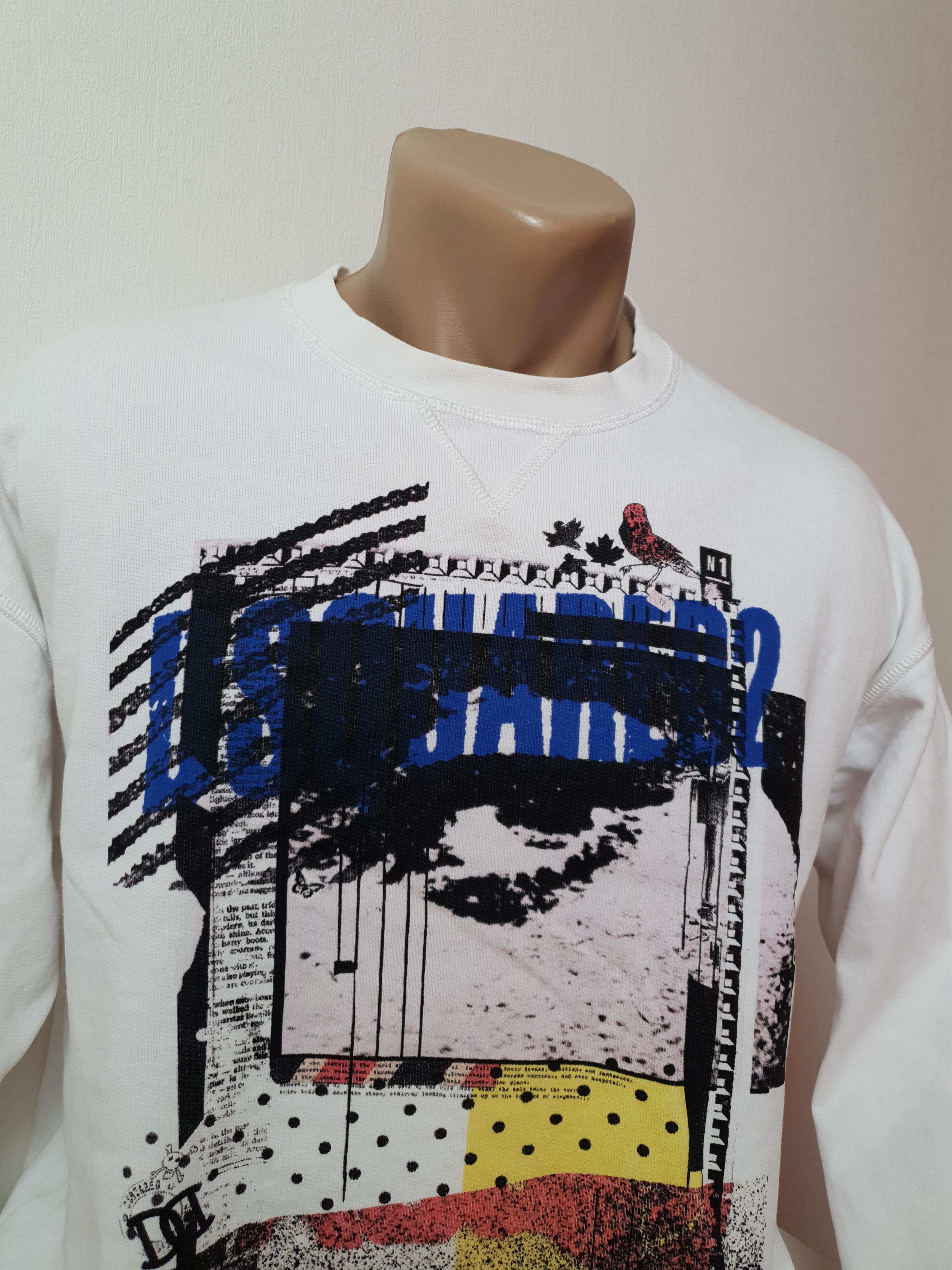 Dsquared2 Vintages DSQUARED2 white sweatshirt men's size L Size US XXL / EU 58 / 5 - 3 Thumbnail