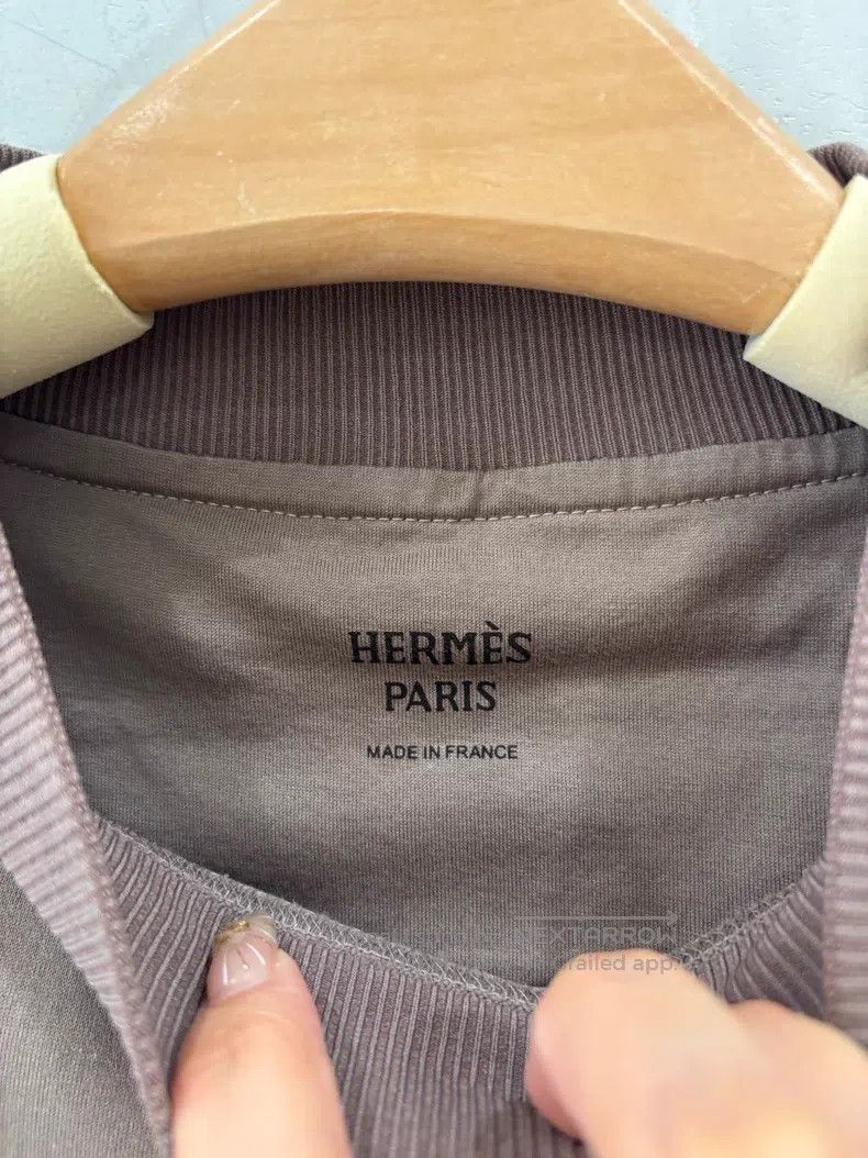 Hermes Hermes Brown chain pattern short-sleeved top Size XXS / US 00 / IT 34 - 3 Thumbnail
