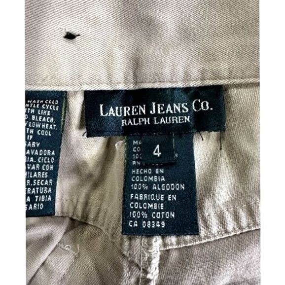 Ralph Lauren Lauren Ralph Lauren Womens 4 Khaki Classic Fit Pants Jeans Beige 28X30 New with Tags Mens? Size 27" / US 4 / IT 40 - 3 Thumbnail