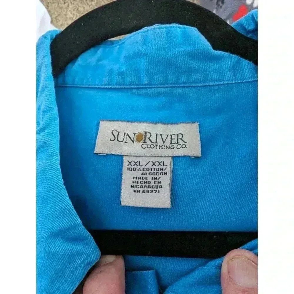 Vintage Sun River Men's button down short sleeve casual shirt XXL Size US XXL / EU 58 / 5 - 6 Thumbnail