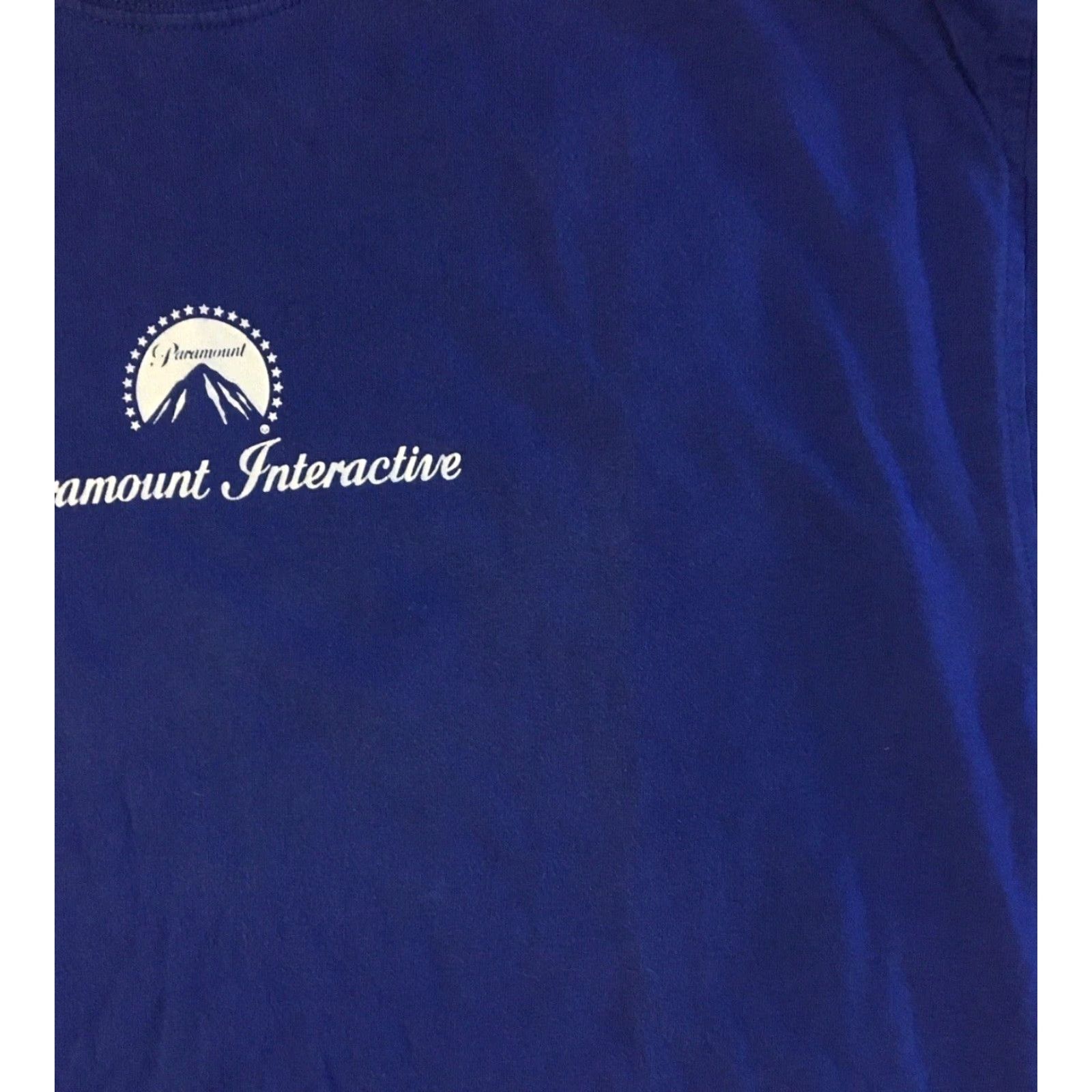 Vintage VINTAGE Paramount Pictures 90s Faded Promo Shirt M Long Sleeve Mock Neck Blue Men T-Shirt Grunge Movie TV Show Hollywood Size US M / EU 48-50 / 2 - 4 Thumbnail