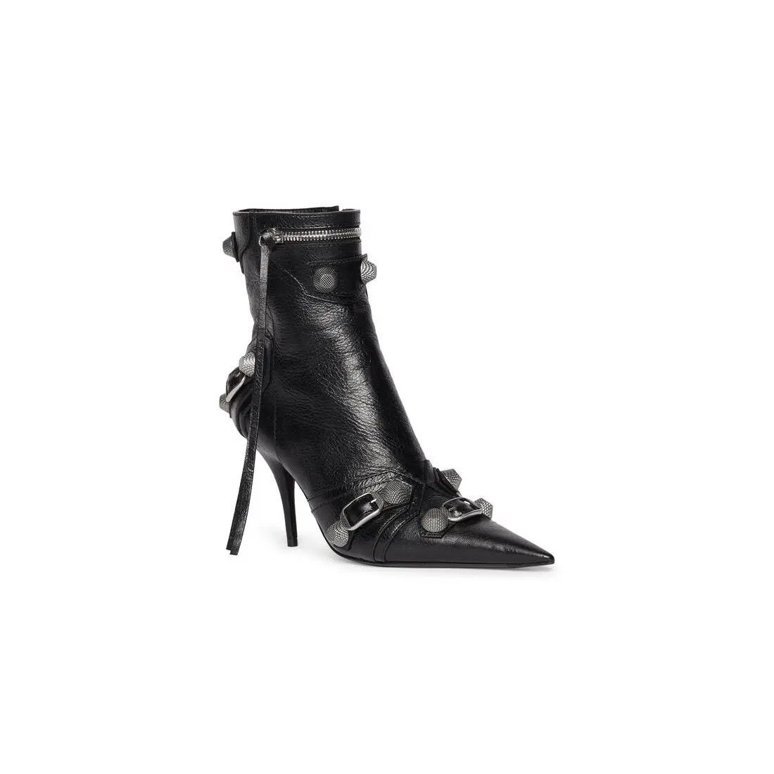 Balenciaga o1w1db10625 Cagole Booties in Black Size US 9.5 / IT 39.5 - 2 Thumbnail
