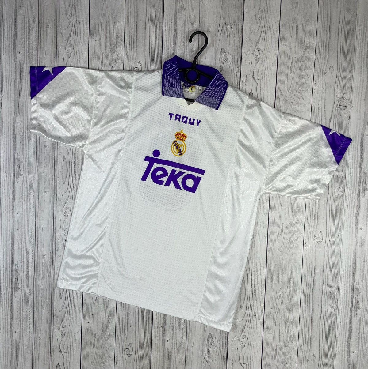 Vintage Vintage Real Madrid soccer tee rare size M 8 Mijatovic Size US M / EU 48-50 / 2 - 1 Thumbnail
