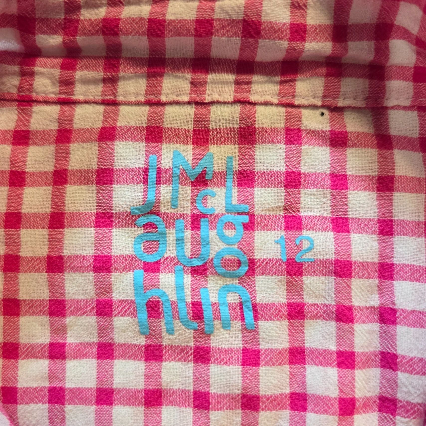 J.McLaughlin J McLaughlin Top Womens Size 12 Pink Plaid Gingham Long Sleeve Preppy Casual Shirt Size XL / US 12-14 / IT 48-50 - 4 Thumbnail