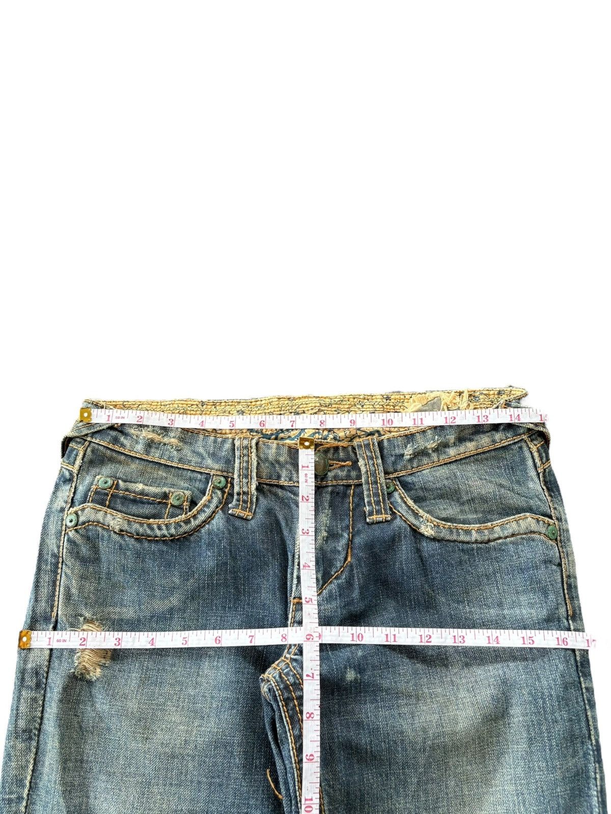 Tornado Mart Vintage Japanese Brand Rusty Wash Distress Flare Jeans Size 30" / US 8 / IT 44 - 7 Thumbnail