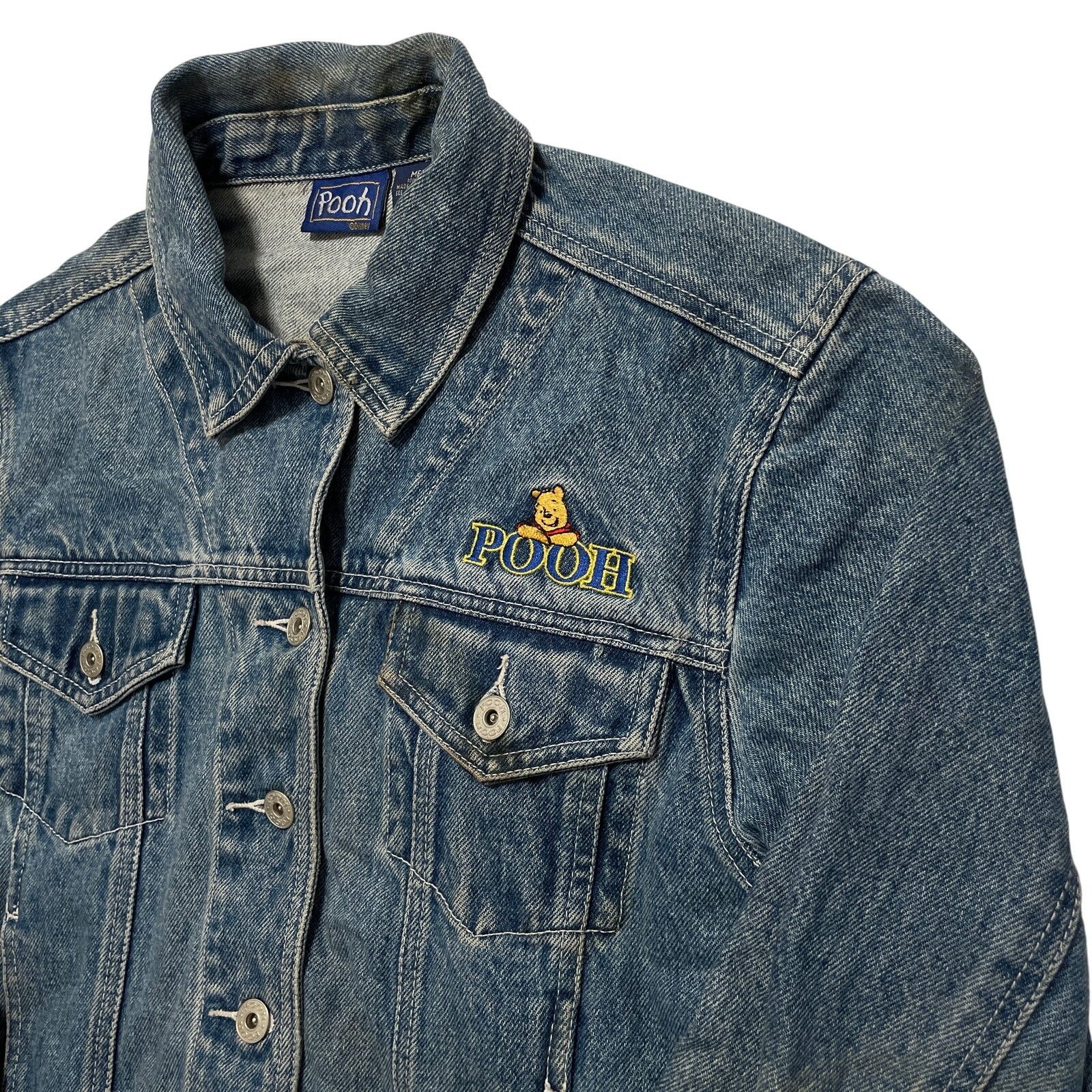 Disney VTG 90's Disney Winnie The Pooh Embroidered Trucker Jacket M Size M / US 6-8 / IT 42-44 - 2 Thumbnail