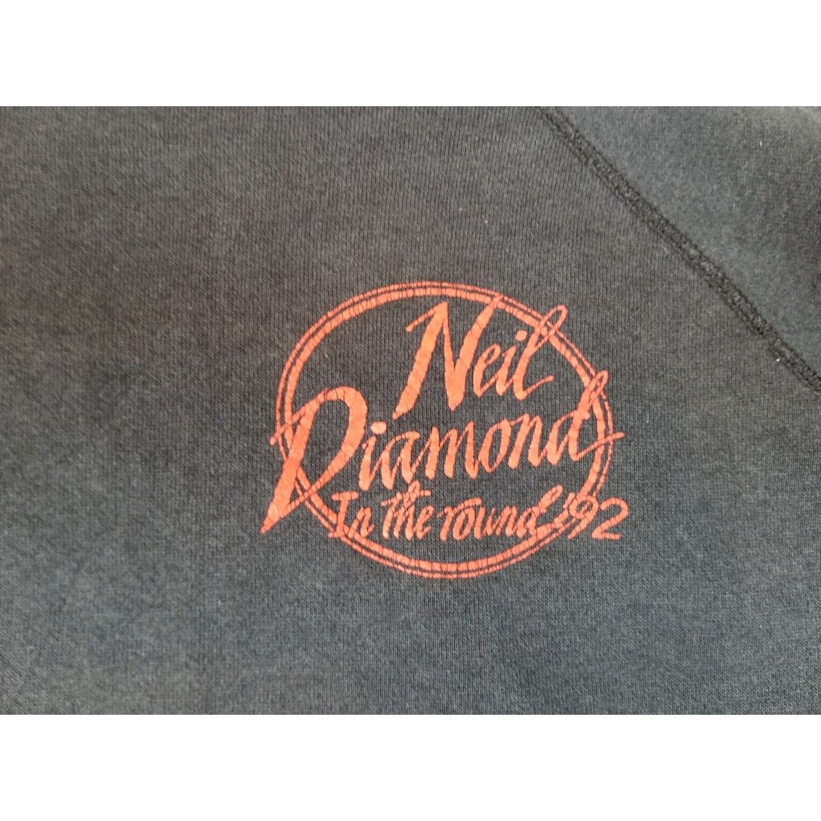 Vintage VINTAGE NEIL DIAMOND IN THE ROUND TOUR ROCK BAND SWEATSHIRT SZ LARGE SHIRT Mens Black Cotton Pullover Sweatshirt 92' Size US L / EU 52-54 / 3 - 3 Thumbnail