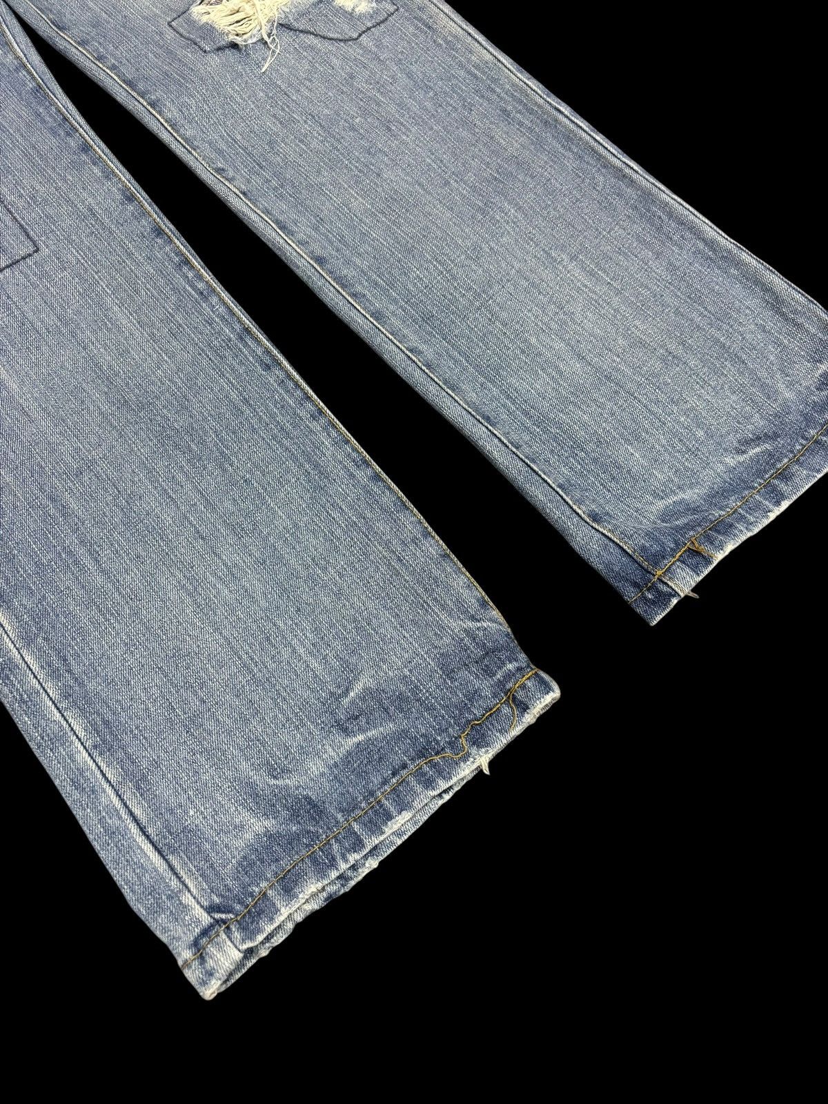 Japanese Brand Vtg Japan Noveau Brillant Homme Distressed Patchwork Jeans Size US 30 / EU 46 - 4 Thumbnail