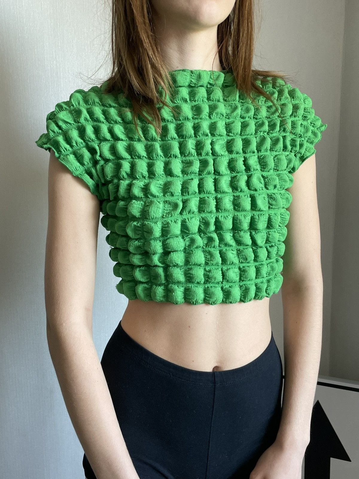 If Six Was Nine Avant Garde Vintage Y2k Popcorn Top Issey Miyake Style Fairy Size S / US 4 / IT 40 - 1 Thumbnail