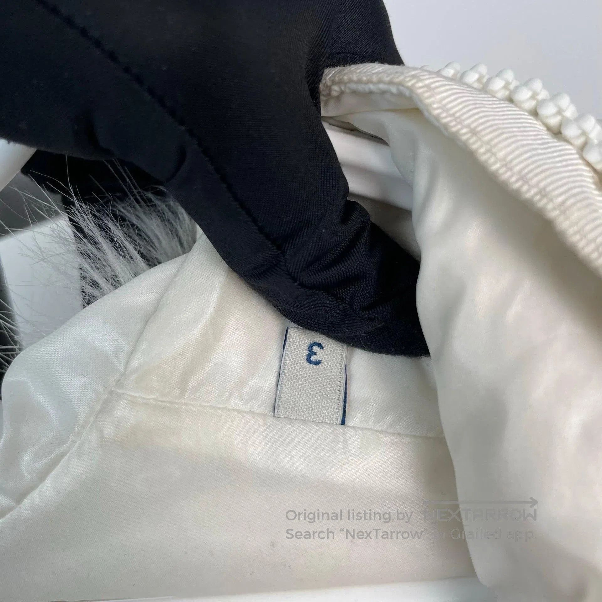 Moncler Moncler Laiche White Fur Collar Down Jacket. Size L / US 10 / IT 46 - 8 Thumbnail